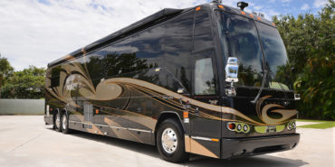 2006 Elegant Lady 7187-B exterior entry side front view of motorcoach on the lot