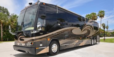 2006 Elegant Lady 7187-B exterior driver side front view of motorcoach on the lot