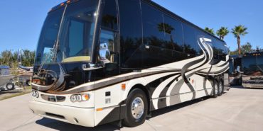 2008 Elegant Lady 889-C exterior driver side front view of motorcoach on the lot