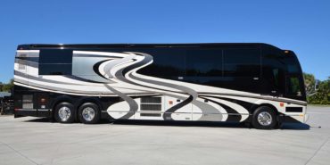 2008 Elegant Lady 889-C exterior entry side view of motorcoach on the lot