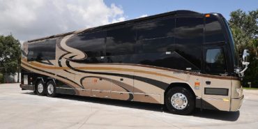 2012 Elegant Lady 7192 exterior entry side front view of motorcoach on the lot
