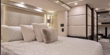2021 Emerald #M5375 coach interior front look view in bedroom