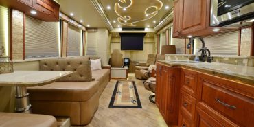 2017 Emerald #M5378 motorcoach interior view of galley area