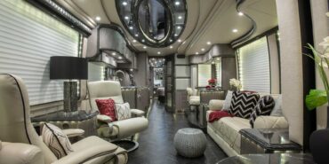 2014 Liberty Coach motorcoach interior view of main cabin