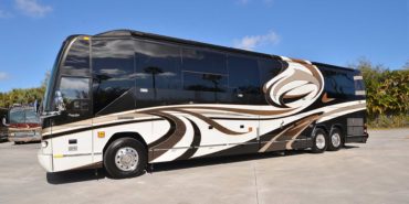 2008 Liberty Coach #M5369 Left Exterior of Coach in Lot