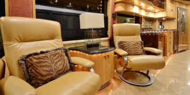 2008 Liberty Coach #M5369 Cockpit Main Cabin View Chairs