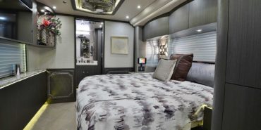 2019 Millenium #M5377 motorcoach interior view of bedroom